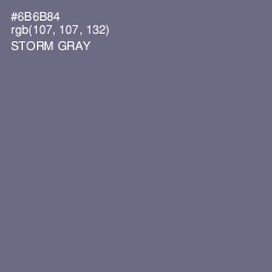 #6B6B84 - Storm Gray Color Image